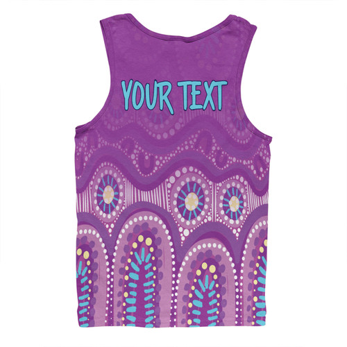 Australia Aboriginal Custom Men Singlet - Purple Aboriginal Dot Men Singlet Australia Aboriginal Custom Men Singlet - Purple Aboriginal Dot Men Singlet