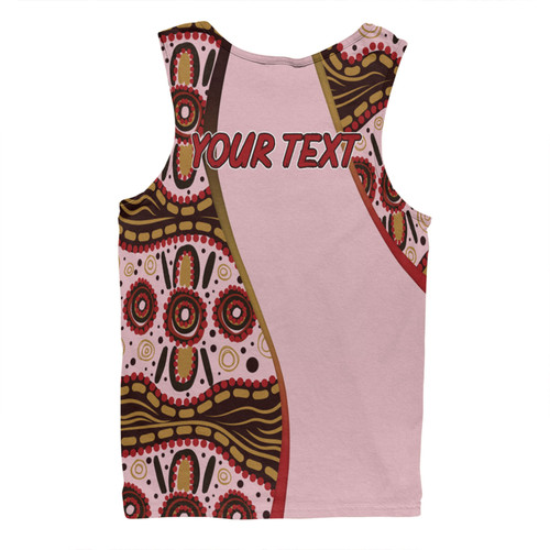 Australia Aboriginal Custom Men Singlet - Aboriginal Inspired With Pink Background Men Singlet