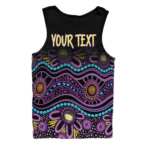 Australia Aboriginal Custom Men Singlet - Purple Dot In Aboriginal Style Men Singlet Australia Aboriginal Custom Men Singlet - Purple Dot In Aboriginal Style Men Singlet