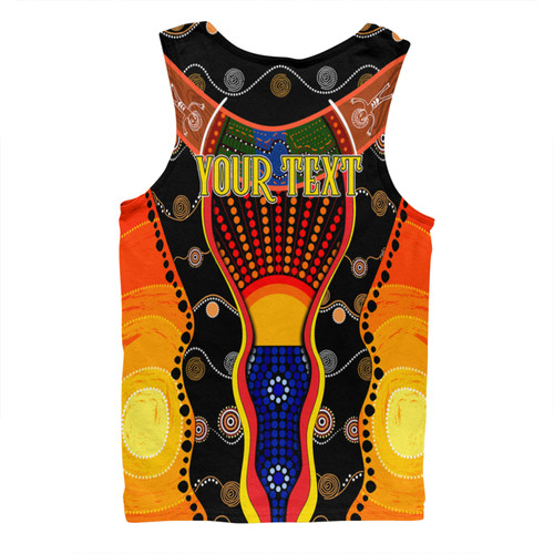 Australia Aboriginal Custom Men Singlet - Indigenous Dot With Boomerang Inspired Men Singlet