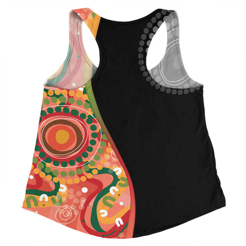 Australia Aboriginal Custom Women Racerback Singlet - Aboriginal Art Style Abstract Women Racerback Singlet Australia Aboriginal Custom Women Racerback Singlet - Aboriginal Art Style Abstract Women Racerback Singlet