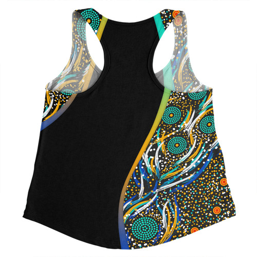 Australia Aboriginal Custom Women Racerback Singlet - Color Dot Dreamtime Women Racerback Singlet Australia Aboriginal Custom Women Racerback Singlet - Color Dot Dreamtime Women Racerback Singlet