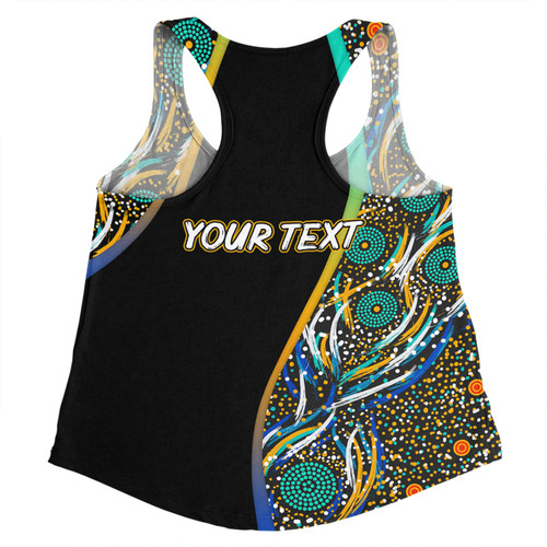 Australia Aboriginal Custom Women Racerback Singlet - Color Dot Dreamtime Women Racerback Singlet Australia Aboriginal Custom Women Racerback Singlet - Color Dot Dreamtime Women Racerback Singlet