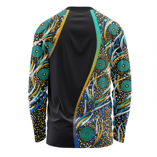 Australia Aboriginal Custom Long Sleeve T-shirt - Color Dot Dreamtime Long Sleeve T-shirt