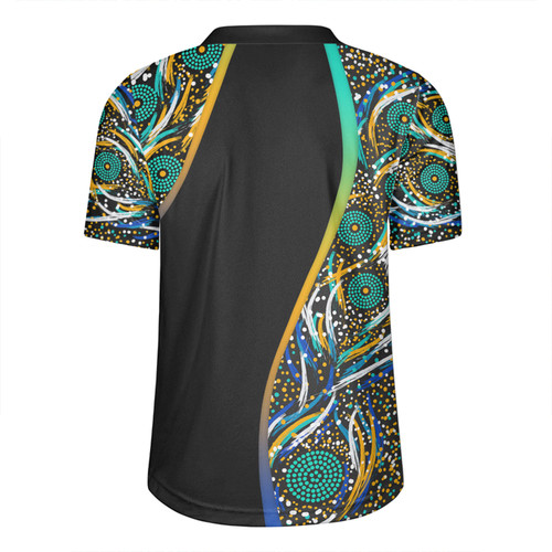Australia Aboriginal Custom Rugby Jersey - Color Dot Dreamtime Rugby Jersey Australia Aboriginal Custom Rugby Jersey - Color Dot Dreamtime Rugby Jersey