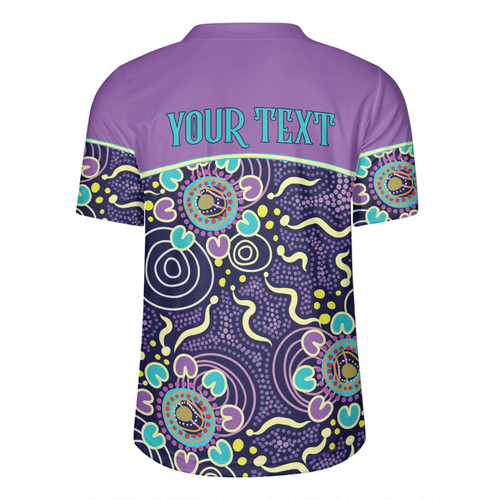 Australia Aboriginal Custom Rugby Jersey - Purple Painting With Aboriginal Inspired Dot Rugby Jersey Australia Aboriginal Custom Rugby Jersey - Purple Painting With Aboriginal Inspired Dot Rugby Jersey