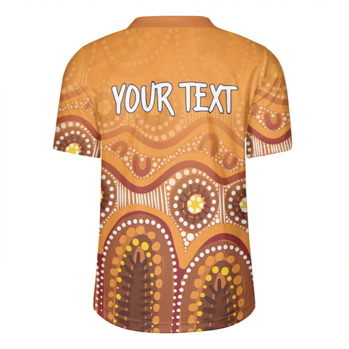 Australia Aboriginal Custom Rugby Jersey - Brown Aboriginal Dot Rugby Jersey Australia Aboriginal Custom Rugby Jersey - Brown Aboriginal Dot Rugby Jersey