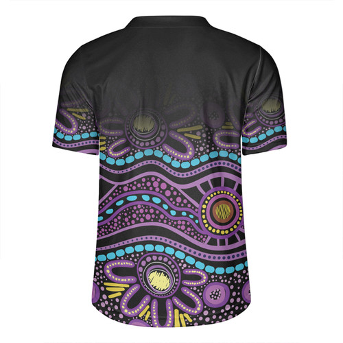 Australia Aboriginal Custom Rugby Jersey - Purple Dot In Aboriginal Style Rugby Jersey Australia Aboriginal Custom Rugby Jersey - Purple Dot In Aboriginal Style Rugby Jersey