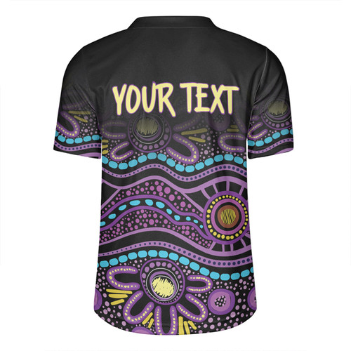 Australia Aboriginal Custom Rugby Jersey - Purple Dot In Aboriginal Style Rugby Jersey Australia Aboriginal Custom Rugby Jersey - Purple Dot In Aboriginal Style Rugby Jersey