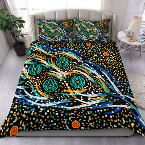 Australia Aboriginal Bedding Set - Color Dot Dreamtime Bedding Set