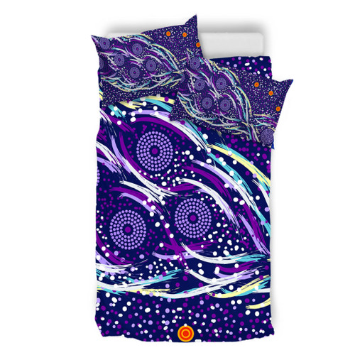 Australia Aboriginal Bedding Set - Purple Dot Dreamtime Bedding Set
