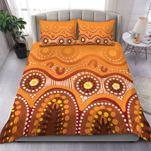 Australia Aboriginal Bedding Set - Brown Aboriginal Dot Bedding Set