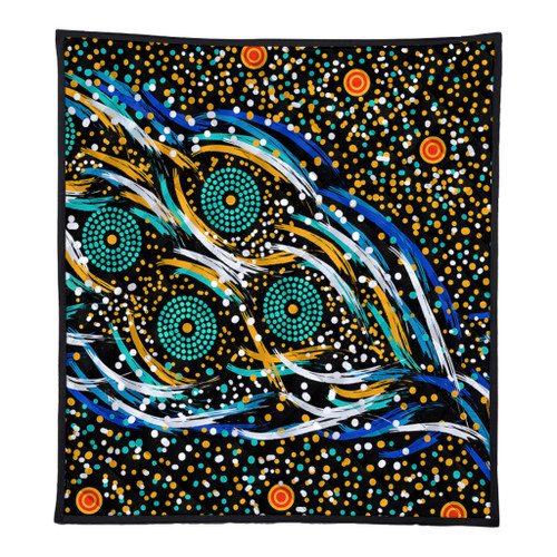 Australia Aboriginal Quilt - Color Dot Dreamtime Quilt Australia Aboriginal Quilt - Color Dot Dreamtime Quilt