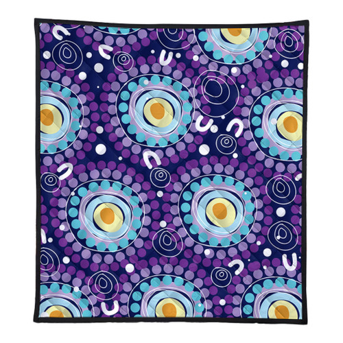 Australia Aboriginal Quilt - Purple Abstract Seamless Pattern With Aboriginal Inspired Quilt Australia Aboriginal Quilt - Purple Abstract Seamless Pattern With Aboriginal Inspired Quilt