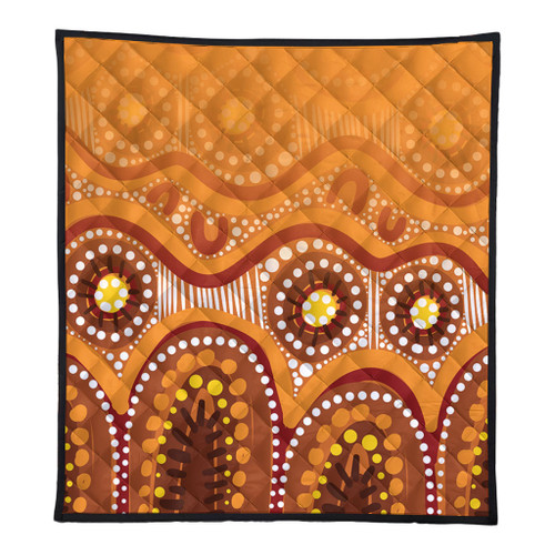 Australia Aboriginal Quilt - Brown Aboriginal Dot Quilt Australia Aboriginal Quilt - Brown Aboriginal Dot Quilt