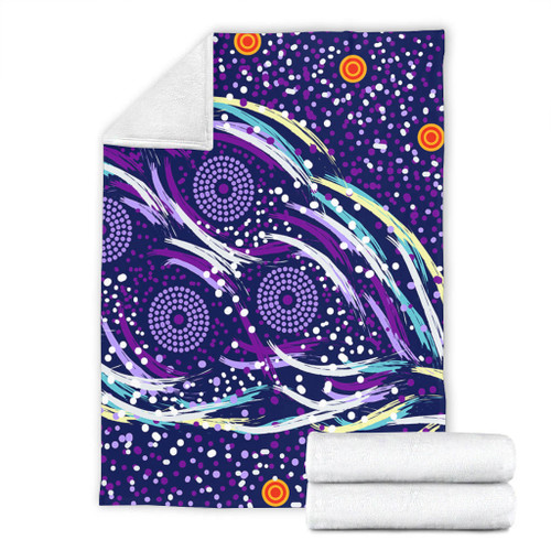 Australia Aboriginal Blanket - Purple Dot Dreamtime Blanket Australia Aboriginal Blanket - Purple Dot Dreamtime Blanket