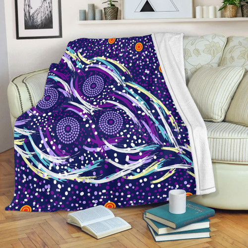 Australia Aboriginal Blanket - Purple Dot Dreamtime Blanket Australia Aboriginal Blanket - Purple Dot Dreamtime Blanket