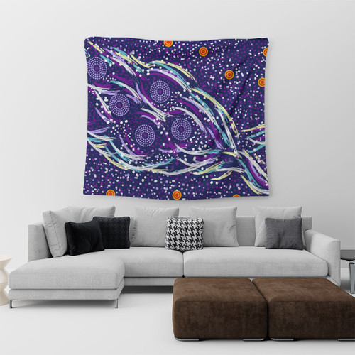 Australia Aboriginal Tapestry - Purple Dot Dreamtime Tapestry Australia Aboriginal Tapestry - Purple Dot Dreamtime Tapestry