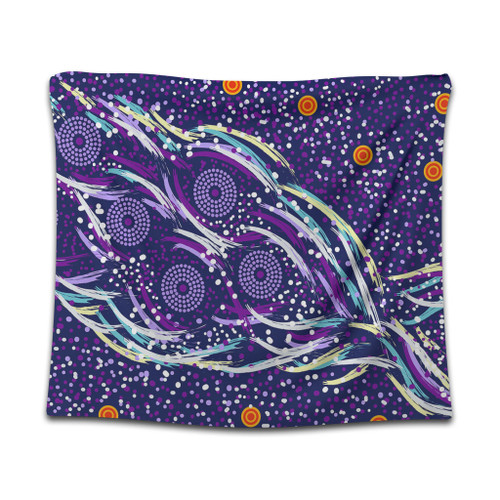 Australia Aboriginal Tapestry - Purple Dot Dreamtime Tapestry Australia Aboriginal Tapestry - Purple Dot Dreamtime Tapestry