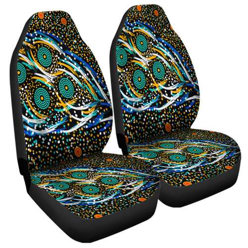 Australia Aboriginal Car Seat Cover - Color Dot Dreamtime Car Seat Cover Australia Aboriginal Car Seat Cover - Color Dot Dreamtime Car Seat Cover