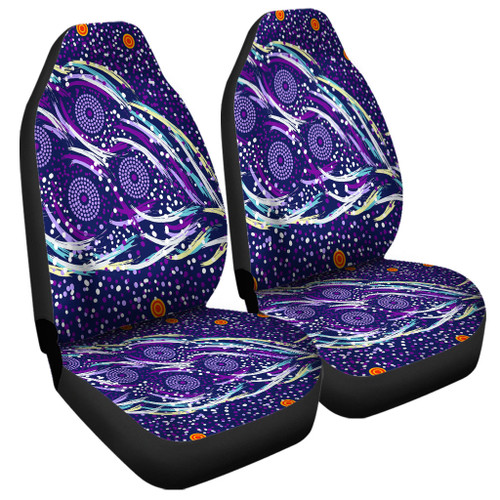 Australia Aboriginal Car Seat Cover - Purple Dot Dreamtime Car Seat Cover Australia Aboriginal Car Seat Cover - Purple Dot Dreamtime Car Seat Cover