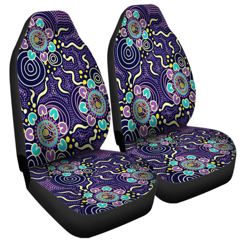 Australia Aboriginal Car Seat Cover - Purple Painting With Aboriginal Inspired Dot Car Seat Cover Australia Aboriginal Car Seat Cover - Purple Painting With Aboriginal Inspired Dot Car Seat Cover