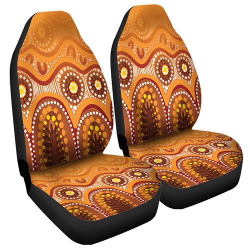 Australia Aboriginal Car Seat Cover - Brown Aboriginal Dot Car Seat Cover Australia Aboriginal Car Seat Cover - Brown Aboriginal Dot Car Seat Cover