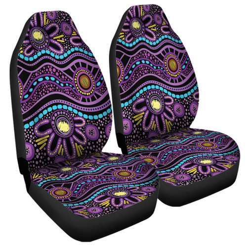 Australia Aboriginal Car Seat Cover - Purple Dot In Aboriginal Style Car Seat Cover Australia Aboriginal Car Seat Cover - Purple Dot In Aboriginal Style Car Seat Cover