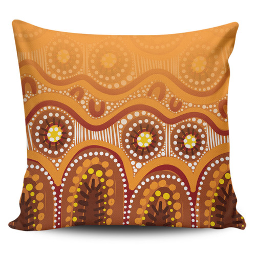 Australia Aboriginal Pillow Cases - Brown Aboriginal Dot Pillow Cases Australia Aboriginal Pillow Cases - Brown Aboriginal Dot Pillow Cases
