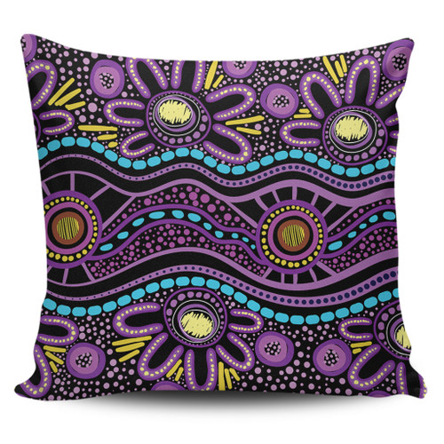Australia Aboriginal Pillow Cases - Purple Dot In Aboriginal Style Pillow Cases Australia Aboriginal Pillow Cases - Purple Dot In Aboriginal Style Pillow Cases