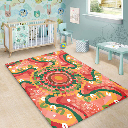 Australia Aboriginal Area Rug - Aboriginal Art Style Abstract Area Rug Australia Aboriginal Area Rug - Aboriginal Art Style Abstract Area Rug