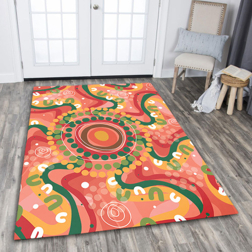 Australia Aboriginal Area Rug - Aboriginal Art Style Abstract Area Rug Australia Aboriginal Area Rug - Aboriginal Art Style Abstract Area Rug