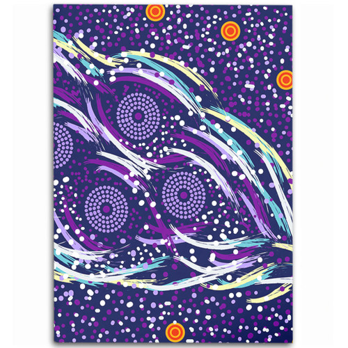 Australia Aboriginal Area Rug - Purple Dot Dreamtime Area Rug Australia Aboriginal Area Rug - Purple Dot Dreamtime Area Rug
