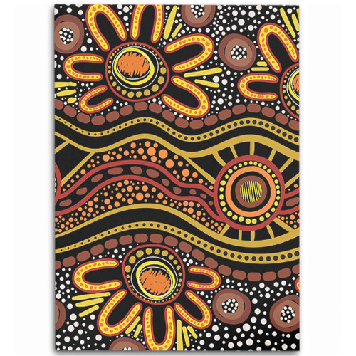 Australia Aboriginal Area Rug - Dot In Aboriginal Style Area Rug Australia Aboriginal Area Rug - Dot In Aboriginal Style Area Rug
