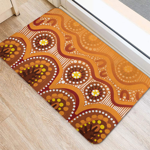 Australia Aboriginal Doormat - Brown Aboriginal Dot Doormat Australia Aboriginal Doormat - Brown Aboriginal Dot Doormat