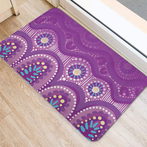 Australia Aboriginal Doormat - Purple Aboriginal Dot Doormat Australia Aboriginal Doormat - Purple Aboriginal Dot Doormat