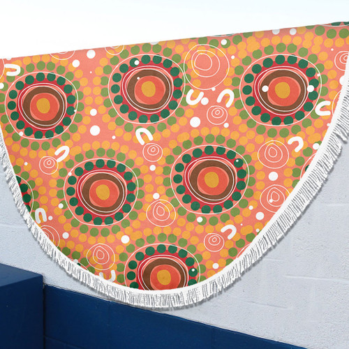Australia Aboriginal Beach Blanket - Abstract Seamless Pattern With Aboriginal Inspired Beach Blanket Australia Aboriginal Beach Blanket - Abstract Seamless Pattern With Aboriginal Inspired Beach Blanket