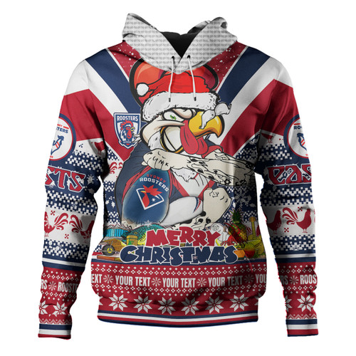 Sydney Roosters Christmas Custom Hoodie - Easts Rooster Santa Aussie Big Things Hoodie Sydney Roosters Christmas Custom Hoodie - Easts Rooster Santa Aussie Big Things Hoodie