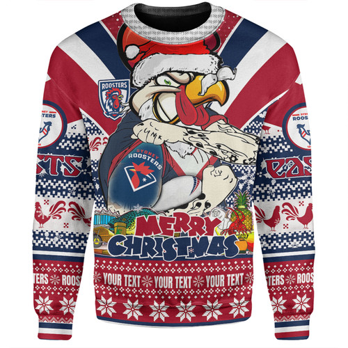 Sydney Roosters Christmas Custom Sweatshirt - Easts Rooster Santa Aussie Big Things Sweatshirt Sydney Roosters Christmas Custom Sweatshirt - Easts Rooster Santa Aussie Big Things Sweatshirt