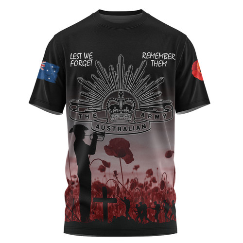 Australia Anzac Day T-shirt - Lest We Forget Red T-shirt