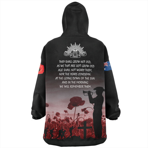 Australia Anzac Day Snug Hoodie - Lest We Forget Red Snug Hoodie Australia Anzac Day Snug Hoodie - Lest We Forget Red Snug Hoodie