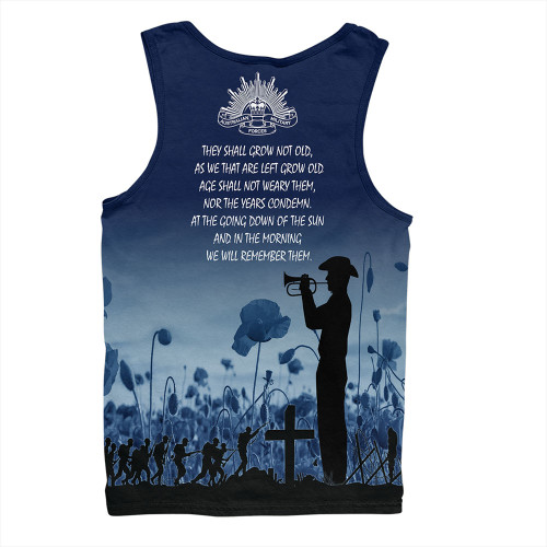 Australia Anzac Day Men Singlet - Lest We Forget Blue Men Singlet Australia Anzac Day Men Singlet - Lest We Forget Blue Men Singlet
