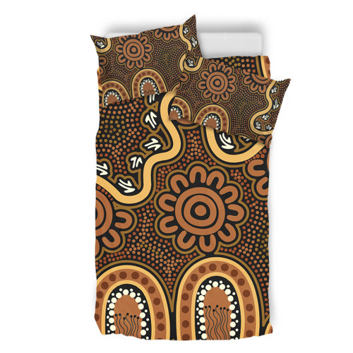 Australia Aboriginal Bedding Set - Aboriginal Style Of Dot Art  Bedding Set Australia Aboriginal Bedding Set - Aboriginal Style Of Dot Art  Bedding Set
