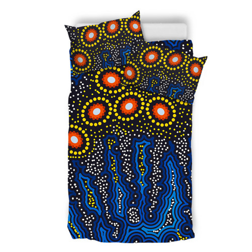 Australia Aboriginal Bedding Set - Aboriginal Dreaming Dot Art Bedding Set Australia Aboriginal Bedding Set - Aboriginal Dreaming Dot Art Bedding Set