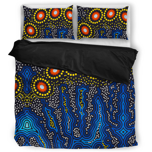 Australia Aboriginal Bedding Set - Aboriginal Dreaming Dot Art Bedding Set Australia Aboriginal Bedding Set - Aboriginal Dreaming Dot Art Bedding Set