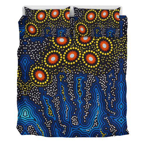 Australia Aboriginal Bedding Set - Aboriginal Dreaming Dot Art Bedding Set Australia Aboriginal Bedding Set - Aboriginal Dreaming Dot Art Bedding Set