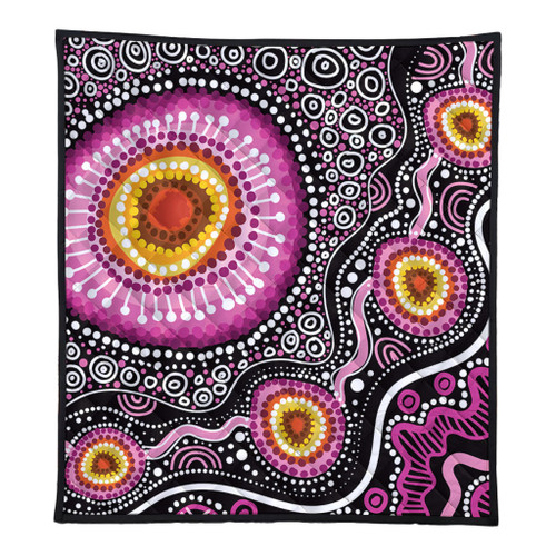 Australia Aboriginal Quilt - Beautiful Vector Painting Showcasing Aboriginal Dot Artwork Quilt Australia Aboriginal Quilt - Beautiful Vector Painting Showcasing Aboriginal Dot Artwork Quilt