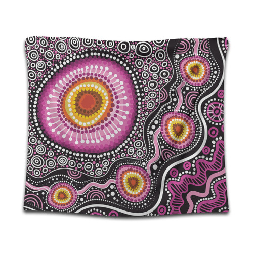 Australia Aboriginal Tapestry - Beautiful Vector Painting Showcasing Aboriginal Dot Artwork Tapestry Australia Aboriginal Tapestry - Beautiful Vector Painting Showcasing Aboriginal Dot Artwork Tapestry