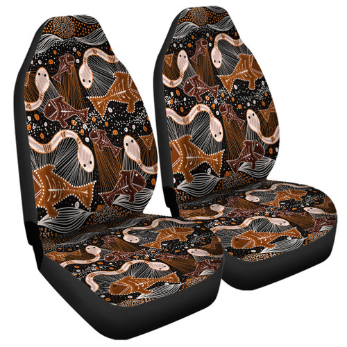 Australia Aboriginal Car Seat Cover - Underwater Painting In Aboriginal Style Car Seat Cover Australia Aboriginal Car Seat Cover - Underwater Painting In Aboriginal Style Car Seat Cover