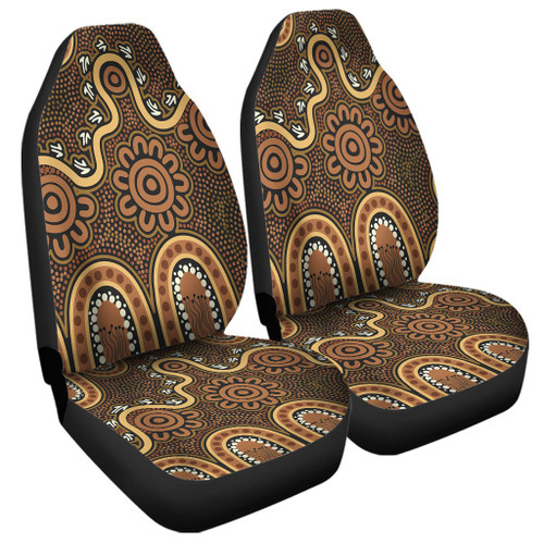 Australia Aboriginal Car Seat Cover - Aboriginal Style Of Dot Art  Car Seat Cover Australia Aboriginal Car Seat Cover - Aboriginal Style Of Dot Art  Car Seat Cover
